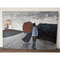 Картина холст масло 90е годы