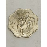 Свазиленд 10 центов 2000