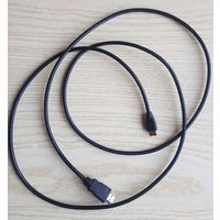 Кабель - High Speed Micro-HDMI - HDMI, 1.8 м (GoPro, Sony, Nikon), черный, б-у