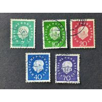 Германия 1959. Профессор, доктор Теодор Хойс (1884-1963), 1-й президент Германии. Полная серия