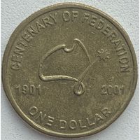 Австралия 1 доллар 2001 г. Столетие Федерации