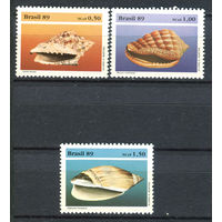 Бразилия - 1989г. - ракушки - 3 марки - полная серия, MNH [Mi 2318-2320]. #O-Se-Z-1-1
