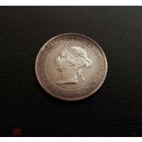 Британский Цейлон 50 центов 1895 год (серебро) AUNS