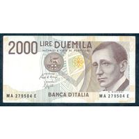 Италия, 2000 лир 1990 год.
