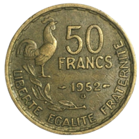 Франция 50 франков, 1952 (B)