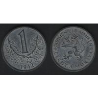 Богемия и Моравия km4 1 крона 1942 год (6