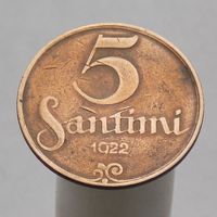 Латвия 5 сантимов 1922