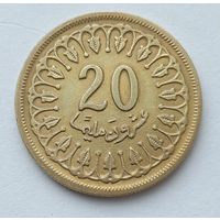 Тунис 20 миллимов 1960г.