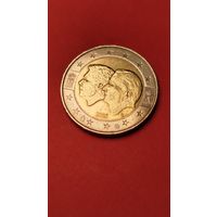 2 Евро 2005. Бельгия. Бельгийско-Люксембургский экономический союз. С рубля. (10)