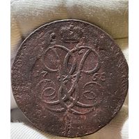 5 копеек 1758 года без МЦ.Кладовая.Состояние.