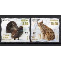 Хорватия 2021. EUROPA CEPT  Фауна.  Тетерев рысь 2 марки (1518)