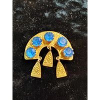 Брошь СССР позолоченная кокошник