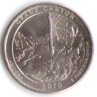 25 центов 2010 г. Парк=4 Национальный парк Гранд-Каньон Аризона Двор Д _UNC