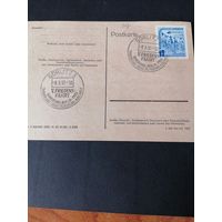 ГДР 1952 Карточка с маркой "Международная велогонка "Дружбы" Варшава-Берлин-Прага" (спецгашение) Mi.307 каталог 3.00 евро
