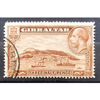 135.BrK. Великобритания. Колонии. Гибралтар. Скала. Георг V. 1 1/2P. 1931 г. Mi.#97A.