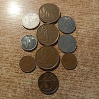 Монеты Бельгии и Нидерландов. Цена за все.