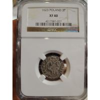 Монета полторак 1623 года. В слабе NGC