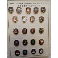 Значки Гербы Подмосковья 126 шт.