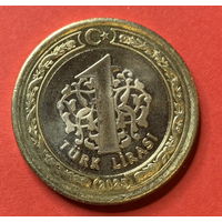 Турция, 1 лира 2025г., UNC из мешка