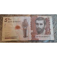 5 000 песо 2019 Колумбия
