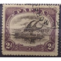 Британские колонии. Папуа 1910 г. SG77 гашеная, оригинальный клей, наклейка МН
