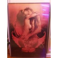 Большой постер в рамке под стеклом