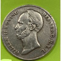 2 1/2 Гульдена 1848 Нидерланды крупное портретное серебро