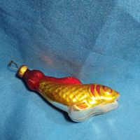 Золотая рыбка елочная игрушка ссср из сказка о царе Салтане