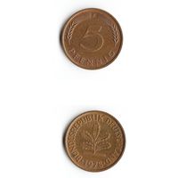 5 пфеннигов Германия 1978 года(F)