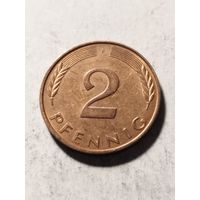 Германия 2 пфенинга 1983 F