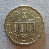 Германия 20 евроцентов 2009 год "А", KM# 255