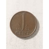 Нидерланды 1 цент 1957