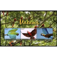 2017 Антигуа и Барбуда 5546-5548KL Птицы - Попугаи 19,00 евро