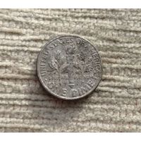 Werty71 США 1 дайм 10 центов 2001 Р Рузвельт Факел