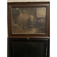 Старинная картина, масло/холст, Нидерланды, XVIII век