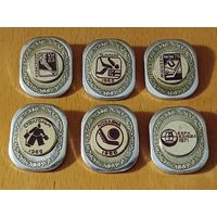 Советские хоккеисты чемпионы Мира и Европы. 6 разных знаков одним лотом