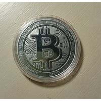 Новая Зеландия. 2 доллара 2022 года. Биткоин. 1 oz. Инвестиционная монета 999,9 пробы