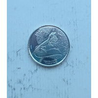 Коста Рика 50 колон 2023 год  Тропический сухой лес. Ящерица шелковистый анолис