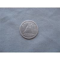 Канада 10 центов 1957 год  Елизавета II от 1 рубля без минимальной цены