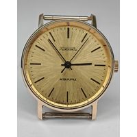 Часы Ракета кварц 2356 Корпус D-34 мм.  позолоченый (без клейма) Идут точно. С рубля