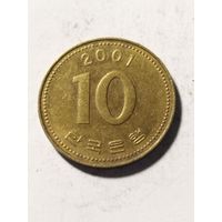 Корея 10 вон 2001