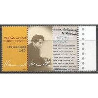 Германия. 100 лет со дня рождения Ханны Арендт. Философ. 2006г. Mi#2566.