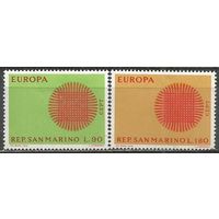 Сан-Марино. Марки по программе "Европа". 1970г. Mi#955-56. Серия.