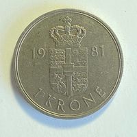 Дания 1 крона 1981