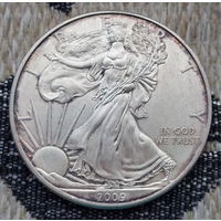 США 1 доллар 2009 года, UNC. Серебро! Сторгуй за свою цену, предложи обмен! Y