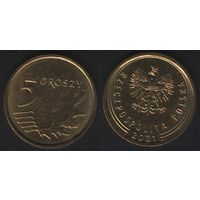 Польша y925 5 грош 2021 год (mw) (_alb2