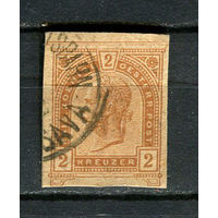 Австро-Венгрия - Франц Иосиф 2Kr - 1 вырезка. Гашеная.  (Лот 2JL)-TG2P32