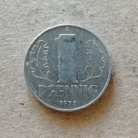 ГДР 1 пфенниг 1975 г, KM# 8.1, ю
