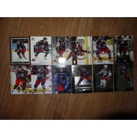 Хоккейные карточки.НХЛ. Columbus Blue Jackets-12 карт