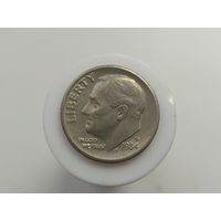 1 дайм 10 центов США 1984 года буква D лот 44